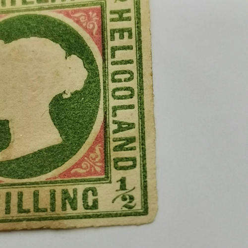 Heligoland ½ Schilling mint stamp - SG 1 - rouletted - book value R15000