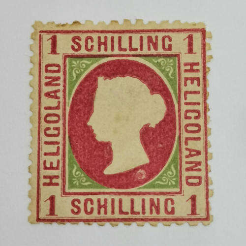 Heligoland 1 Schilling mint stamp - SG 8 - Berlin reprint