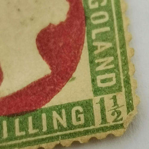 Heligoland 1½ Schilling stamp - SG9 - Lot of old hinge marks