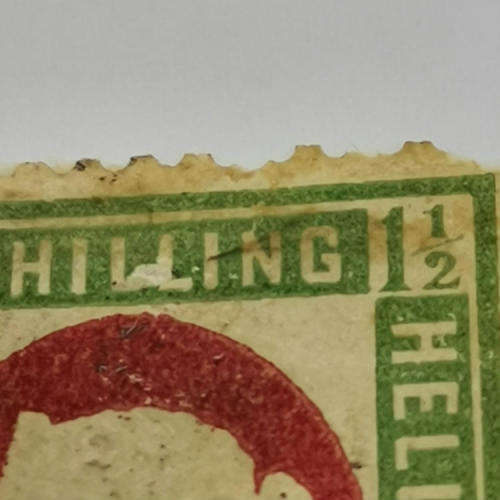 Heligoland 1½ Schilling stamp - SG9 - Lot of old hinge marks