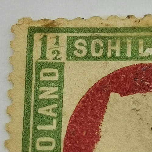 Heligoland 1½ Schilling stamp - SG9 - Lot of old hinge marks