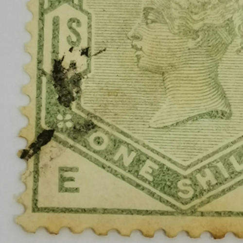 Great Britain SG 196 ( type 65) One shilling stamp 1883 - High Book value