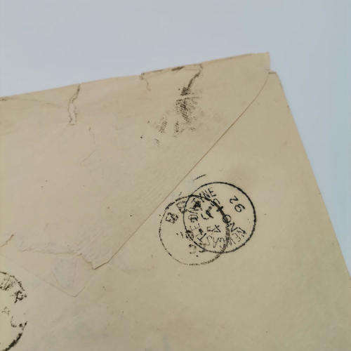Letter cover from Mocloutsi British Bechuanaland to Northumberland England 11 October 1892