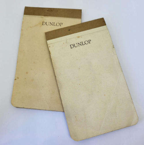 Pair of vintage Dunlop Note Books - Almost never seen