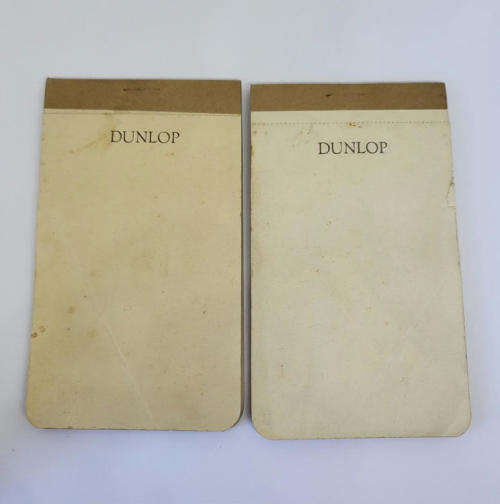 Pair of vintage Dunlop Note Books - Almost never seen