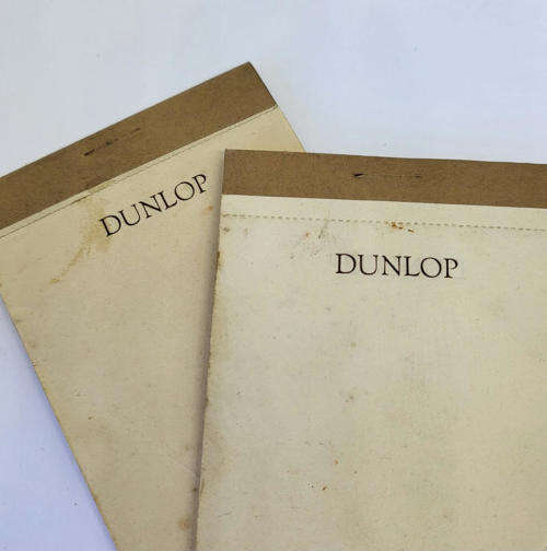 Pair of vintage Dunlop Note Books - Almost never seen
