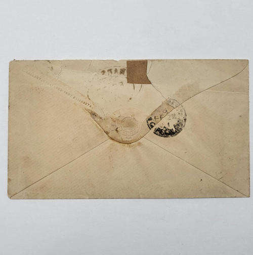 Letter with Cape of Good Hope 4 Pence stamp and RARE PEARSTON OVAL CANCEL