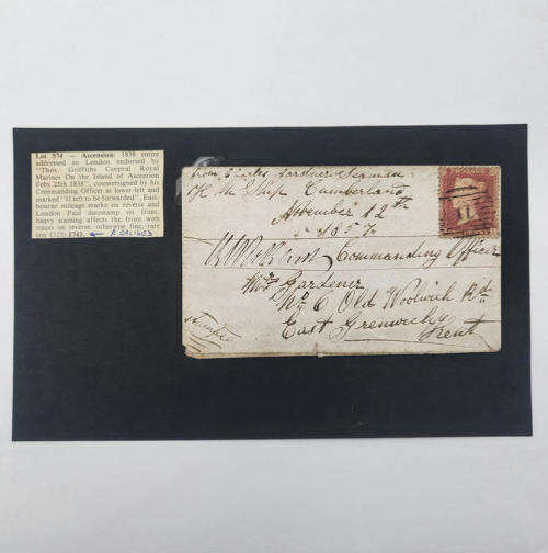 Postal cover East Greenwich Kent England 12 November 1857