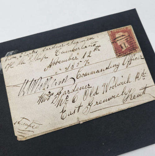 Postal cover East Greenwich Kent England 12 November 1857