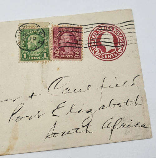 Letter from USA to Port Elizabeth South Africa