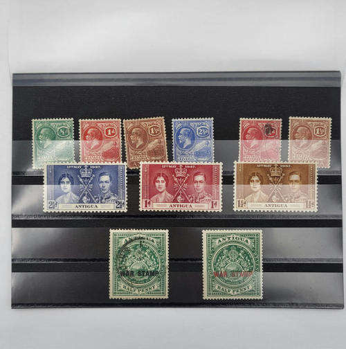 Antigua lot of 11 stamps - Mostly unused