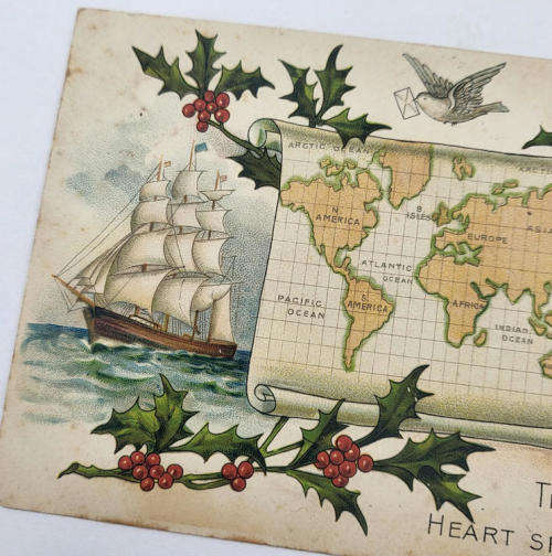 `Tho` far apart, heart speaks to heart` From Leytonstone to Cape Town 24 Dec 1907 - One Penny stamp