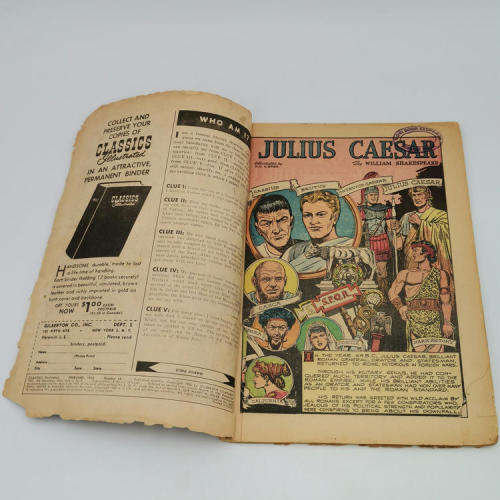 Classics Illustrated comics - Julius Caesar 1969 issue 25cent, earlier issue 15 cent