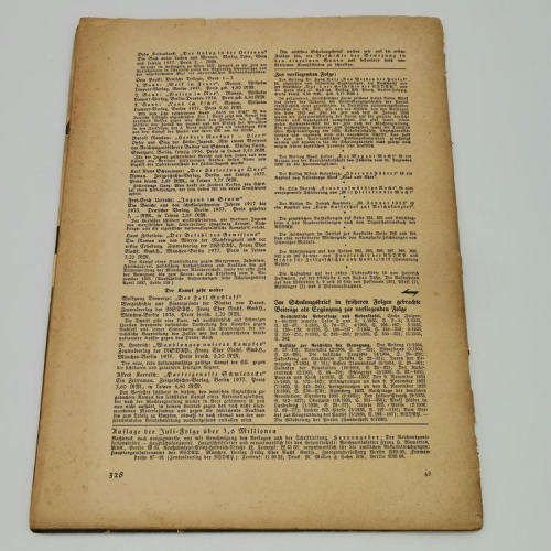 German Nazi publication 1938 - Der Schulungsbrief - very good condition