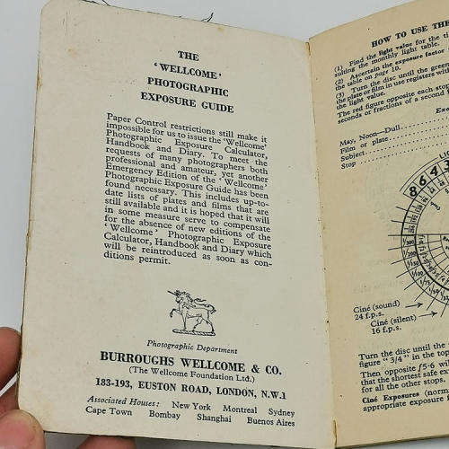 The Wellcome photographic exposure guide - Vintage