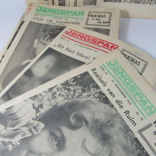 Die Jongspan Afrikaanse nuusblad - lot of 40 items - 1962 January 29 to December 10