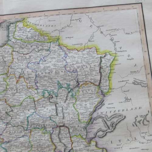 Original 1830`s map of France in Provinces - published by W. Lizars, Edinburgh - 57 x 47cm
