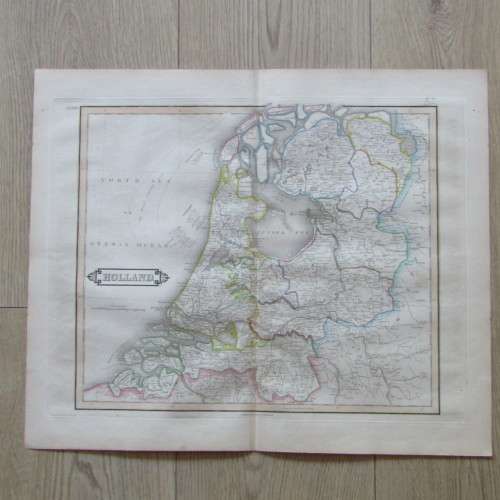 Original 1830`s map of Holland - published by W. Lizars, Edinburgh - 57 x 47cm