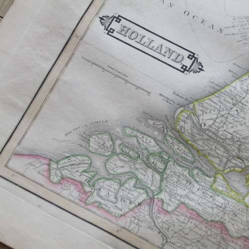 Original 1830`s map of Holland - published by W. Lizars, Edinburgh - 57 x 47cm