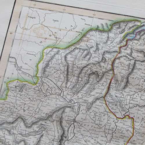 Original 1830`s map of Hungary Transylvania - published by W. Lizars, Edinburgh - 57 x 47cm