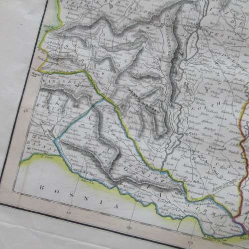 Original 1830`s map of Hungary Transylvania - published by W. Lizars, Edinburgh - 57 x 47cm