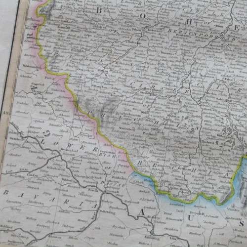 Original 1830`s map of Bohemia & Moravia - published by W. Lizars, Edinburgh