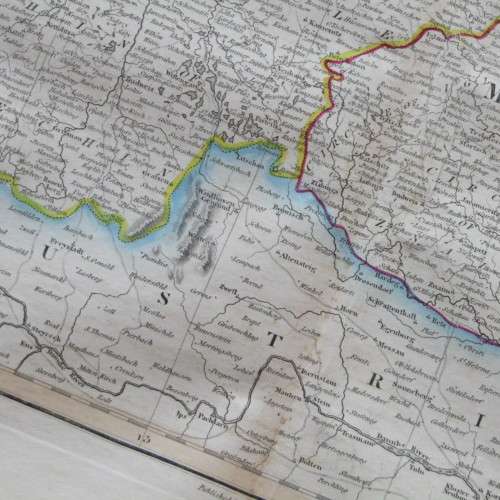 Original 1830`s map of Bohemia & Moravia - published by W. Lizars, Edinburgh