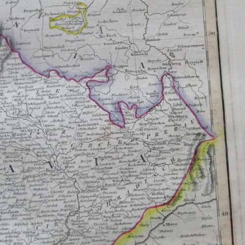 Original 1830`s map of Bohemia & Moravia - published by W. Lizars, Edinburgh