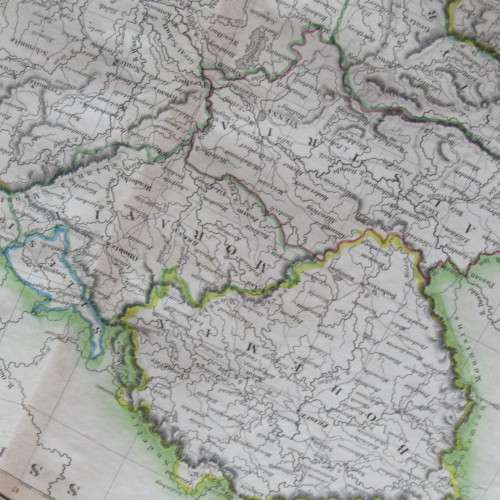 Original 1830`s map of Germany, Austrian Dominions - published by W. Lizars, Edinburgh