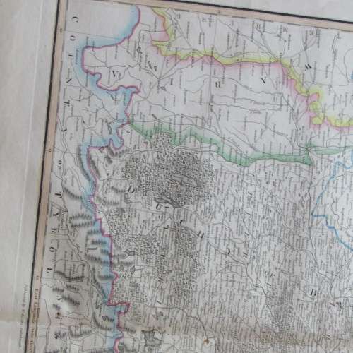 Original 1830`s map of Bavaria Proper - published by W. Lizars, Edinburgh - 57 x 47cm