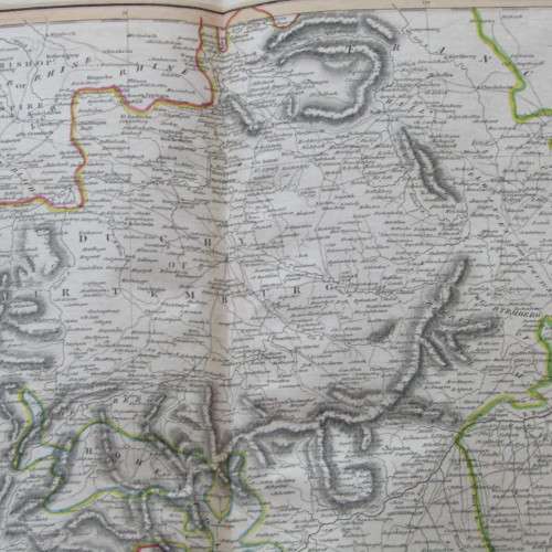 Original 1830`s map of Swabia - published by W. Lizars, Edinburgh - 57 x 47cm