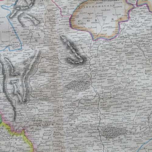 Original 1830`s map of Franconia - published by W. Lizars, Edinburgh - 57 x 47cm