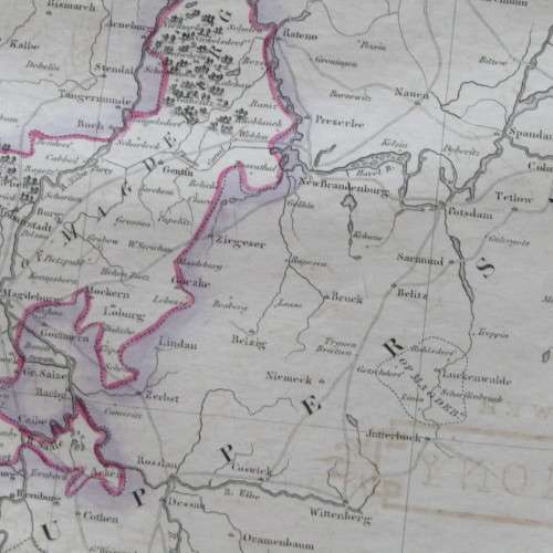 Original 1830`s map of Lower Saxony - published by W. Lizars, Edinburgh - 57 x 47cm