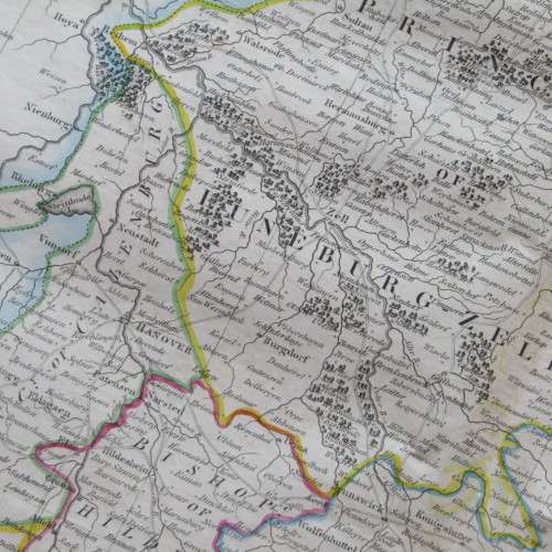 Original 1830`s map of Lower Saxony - published by W. Lizars, Edinburgh - 57 x 47cm