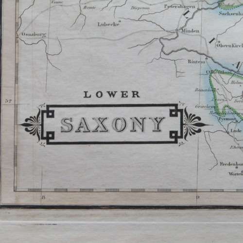 Original 1830`s map of Lower Saxony - published by W. Lizars, Edinburgh - 57 x 47cm