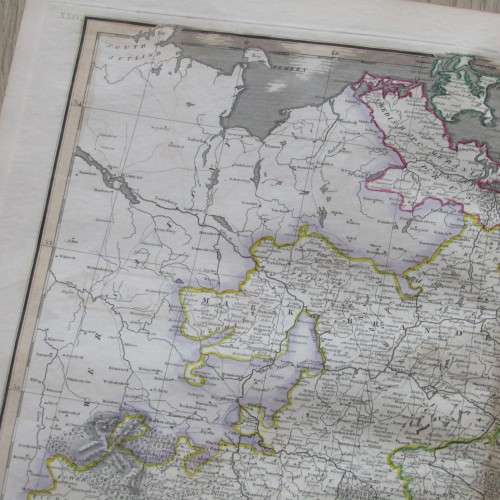 Original 1830`s map of Upper Saxony - published by W. Lizars, Edinburgh - 57 x 47cm