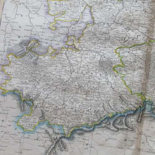 Original 1830`s map of Upper Saxony - published by W. Lizars, Edinburgh - 57 x 47cm