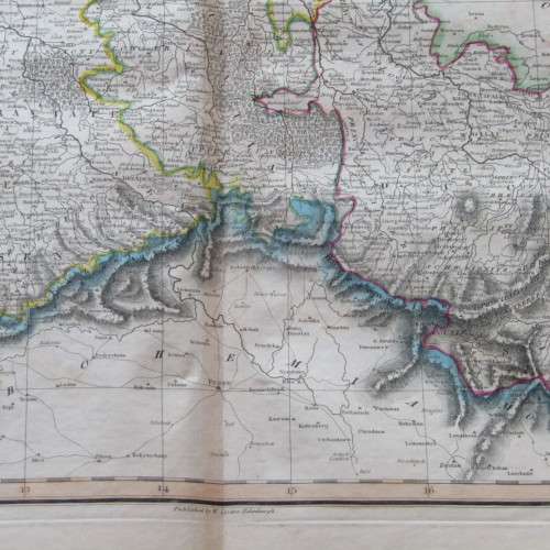 Original 1830`s map of Upper Saxony - published by W. Lizars, Edinburgh - 57 x 47cm