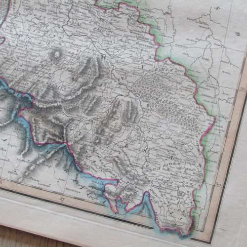 Original 1830`s map of Upper Saxony - published by W. Lizars, Edinburgh - 57 x 47cm