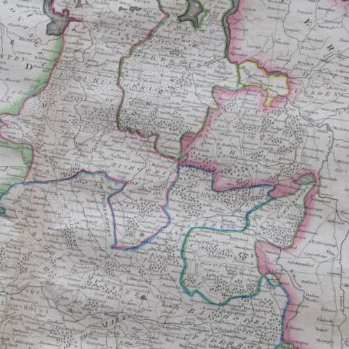 Original 1830`s map of Westphalia - published by W. Lizars, Edinburgh - 57 x 47cm