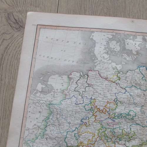 Original 1830`s map of Germany, Prussian Dominions - published by W. Lizars, Edinburgh - 57 x 47cm