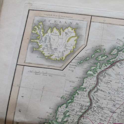 Original 1830`s map of Scandinavia - published by W. Lizars, Edinburgh - 57 x 47cm