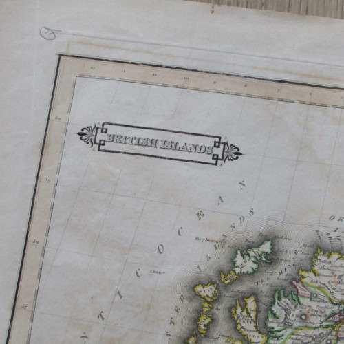 Original 1830`s map the British Islands - published by W. Lizars, Edinburgh - 47 x 57cm