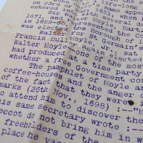 Documents & notes on the Moyle family since 1432 - prepared around 1908