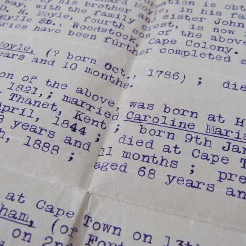 Documents & notes on the Moyle family since 1432 - prepared around 1908