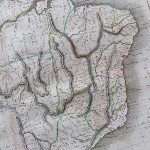 Original 1830`s map of Lower Peru, Brazil & Paraguay - published by W. Lizars, Edinburgh