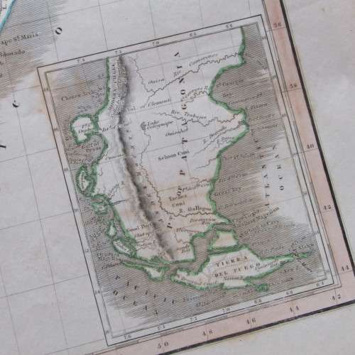Original 1830`s map of Bolivia of upper Peru, Chili - published by W. Lizars, Edinburgh - 47 x 57cm