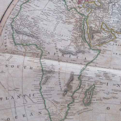 Original 1830`s map of the Eastern Hemisphere - published by W.H. Lizars, Edinburgh - 47 x 57cm