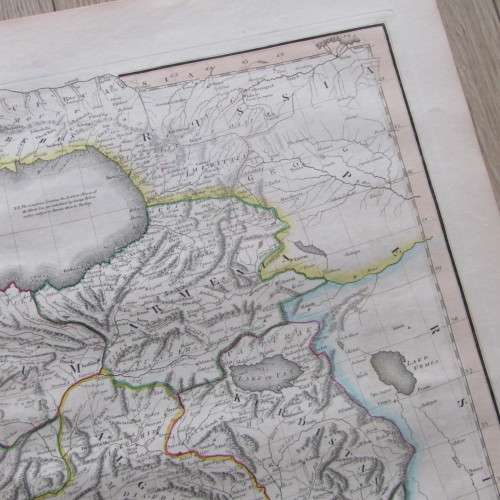 Original 1830`s map of Turkey in Asia - published by W.H. Lizars, Edinburgh - 57 x 47cm