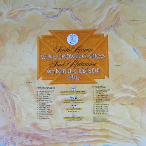 1990 KWV Wine growing areas calendar